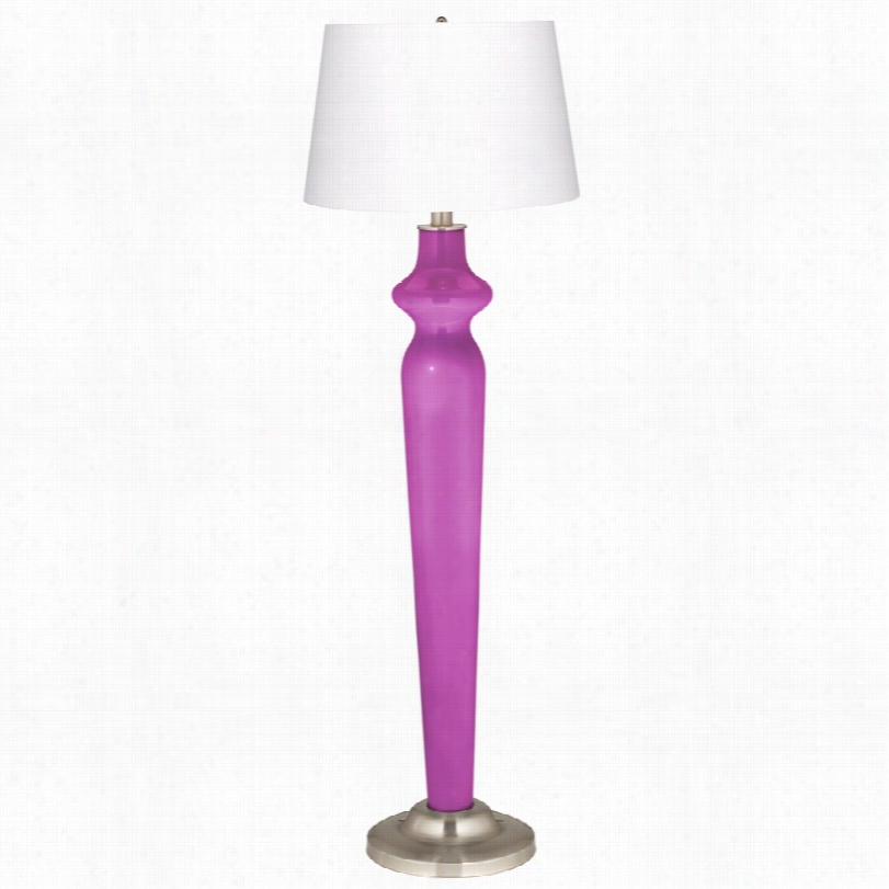 Contemoorary Color Plus Peony Purple Glass Lido 60-inch-h Floor Lamp