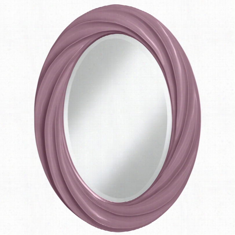 C Onteporary Color Plus Plum Dandy Twist Oval  Wall Mirror-22x30