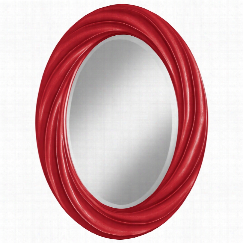 Contemporary Color Plus Sangria Metalli Ctwist Oval  Wall Mirror-22x30