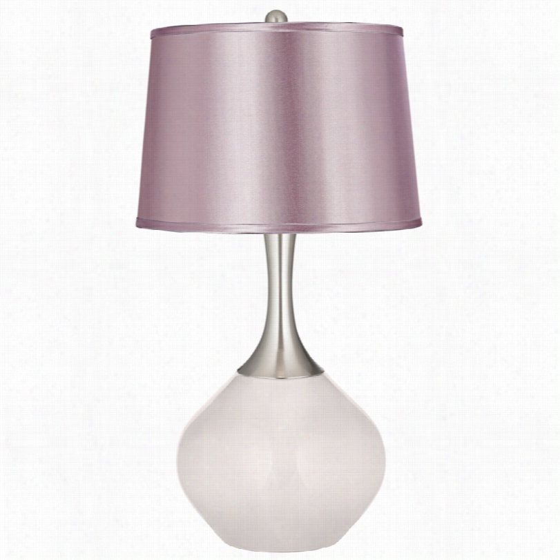 Contemporary Color Plus Satin Lavender Smart White Spencer Table Lamp