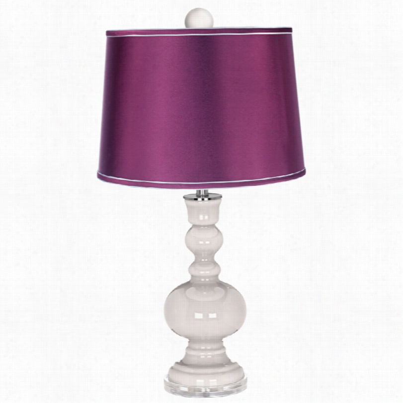 Contemporary Co1or Plus Satin Pluj Obscure Apothefary 32-inch-h Table Lamp