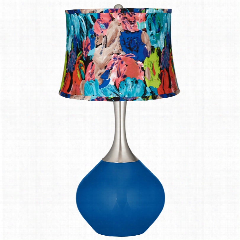 Contemporary Color Plus Technicol Or Floral Hyper Melancholy Spencer Table Lamp