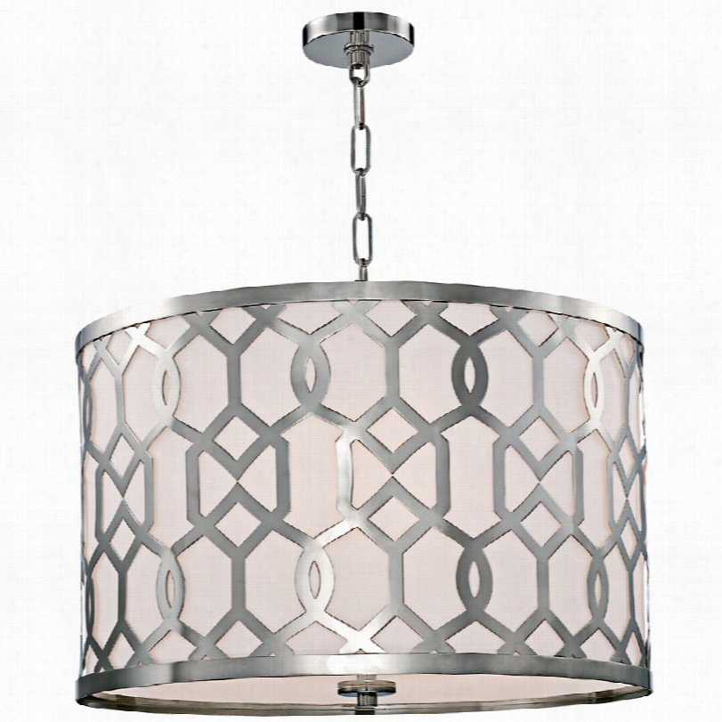 Contemporary Crystoram A Jennnings 24 1/4-inch-w Nickel 5-light Pendant