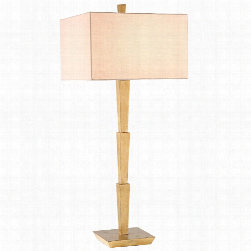 Contemporary Currey And Company  Darsey Gold Leaf 34-inch-h Tble Lamp