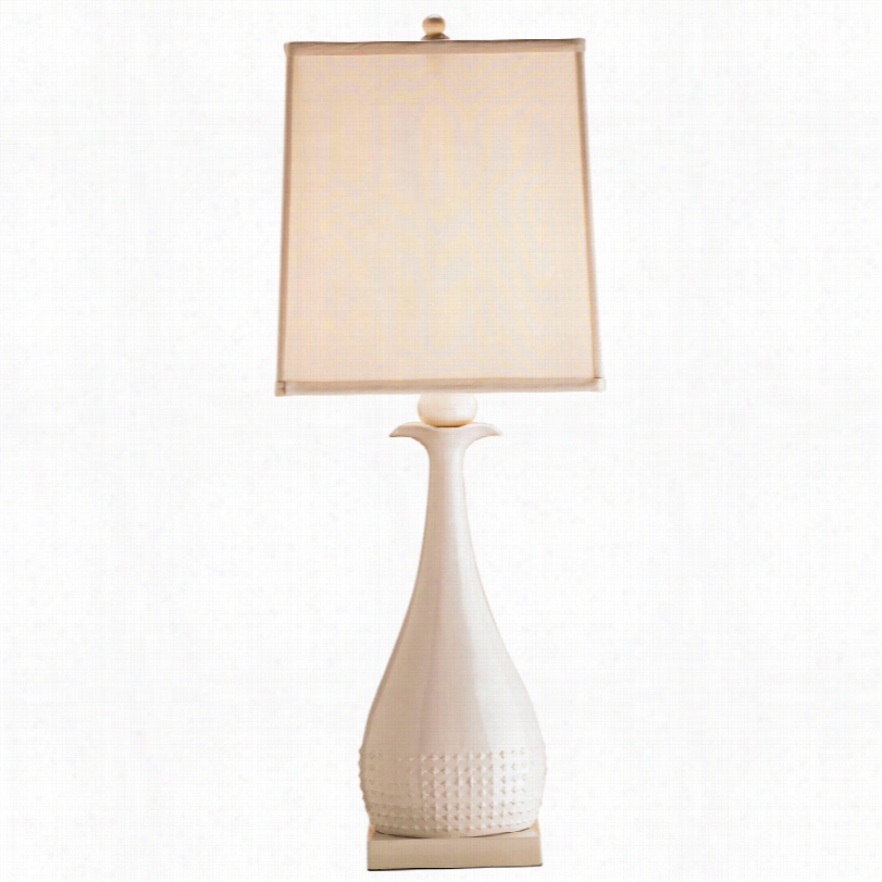 Contemporart Currey And Company Ella White Ceramic 31-inhc-h Table Lamp