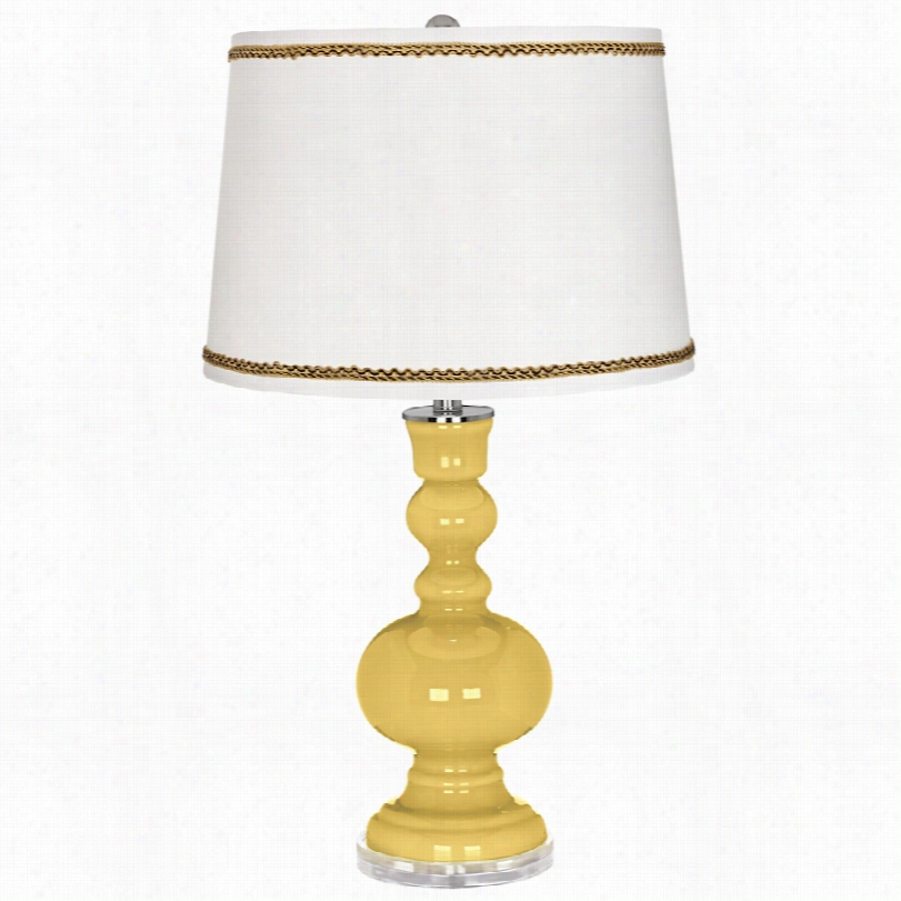 Contemporary Daffodil Apotheecry Table Lamp With Twist Scroll Trim