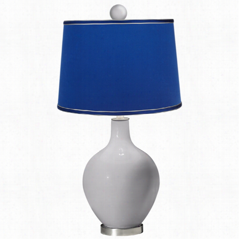 Con Temporary Dark Blue Shade 30 1/2-inch-h Color Plus Ovo Table Lamp