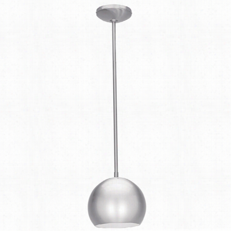 Contemporary Deco Ball -inch-w Brushed Steel Mini Pendat