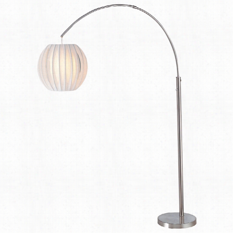 Contemporary Deion Polished Steel Hanging Arc Lite Source Floor Lamp