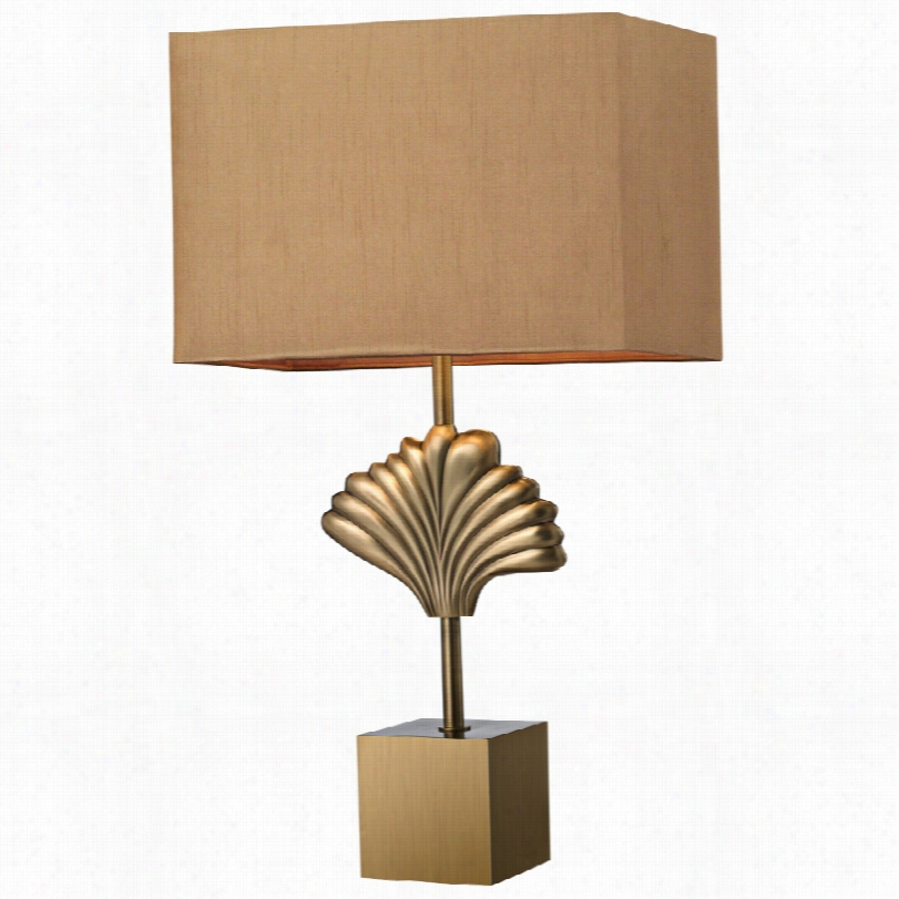 Contemporary Dimodv Ergato Rectanuglar Aged Brass 27-inch-h Table Lamp