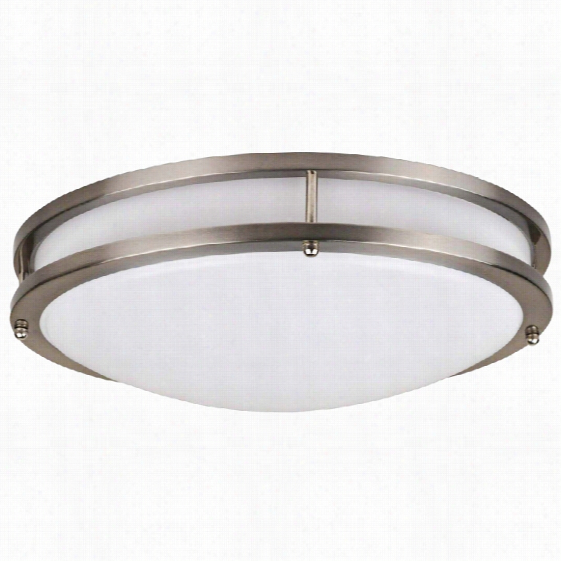 Contemporary Effie Energy Star Led Round Nickel Ceiling Light