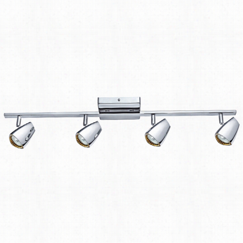 Contemporary Eglo Corbera Industrial Polishe Chrome 4-light Track It