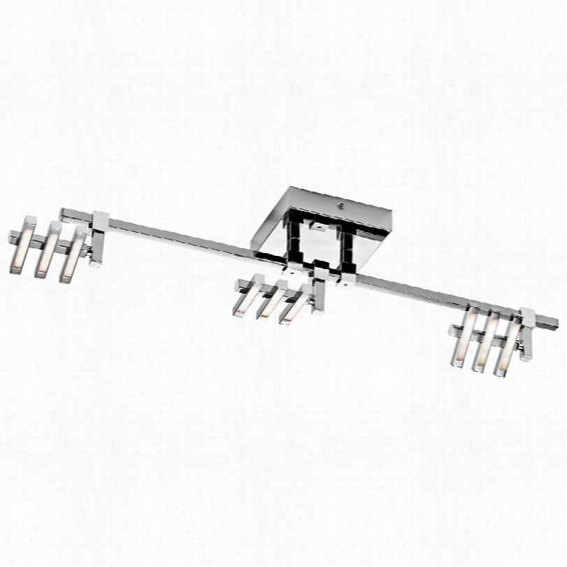 Contemproary Elan Velse 3-head Chrome Led Track Kit