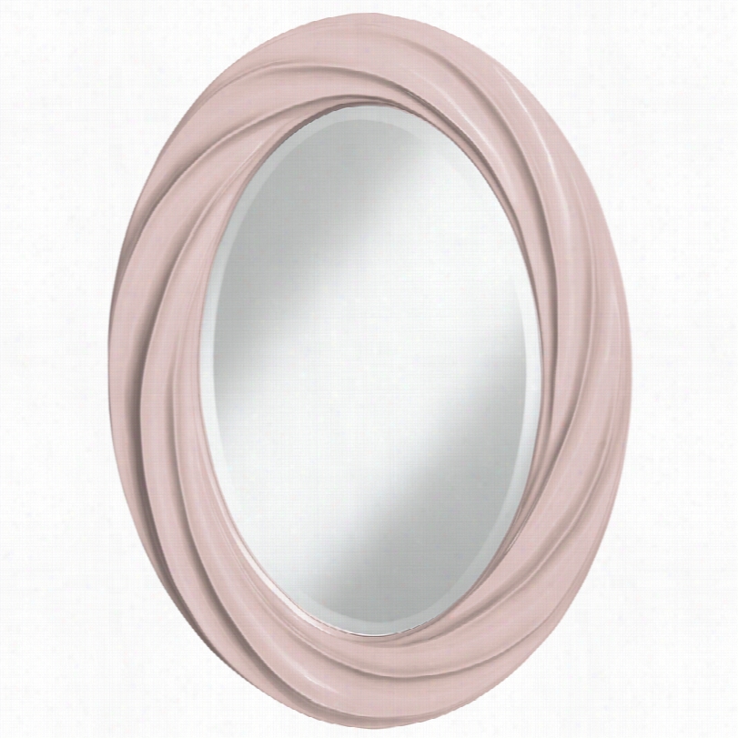 Contemporary Enchanted Purple Oval Twist Wall Mirror-z2x30