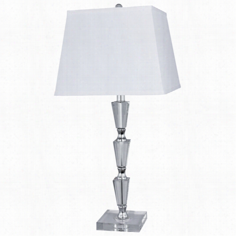 Contemporary Fallston Chrome Crystal 27 1/2-inch-h Taable Lamp