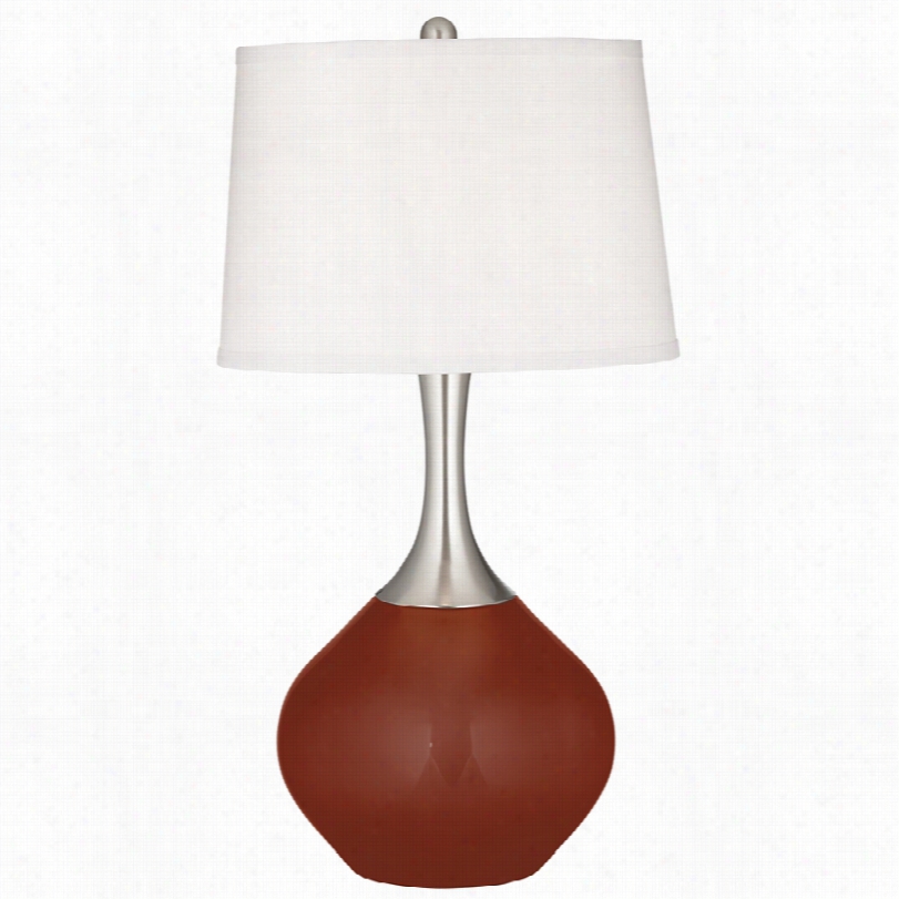 Contemporary Fired Brick Red Spencer 31inch-h Table Lamp