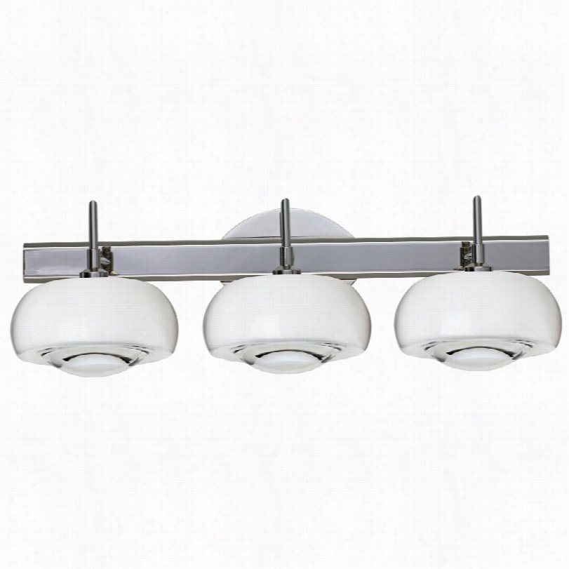 Contemoprary Focus Chrome 23-inch-w Besa Bath Light