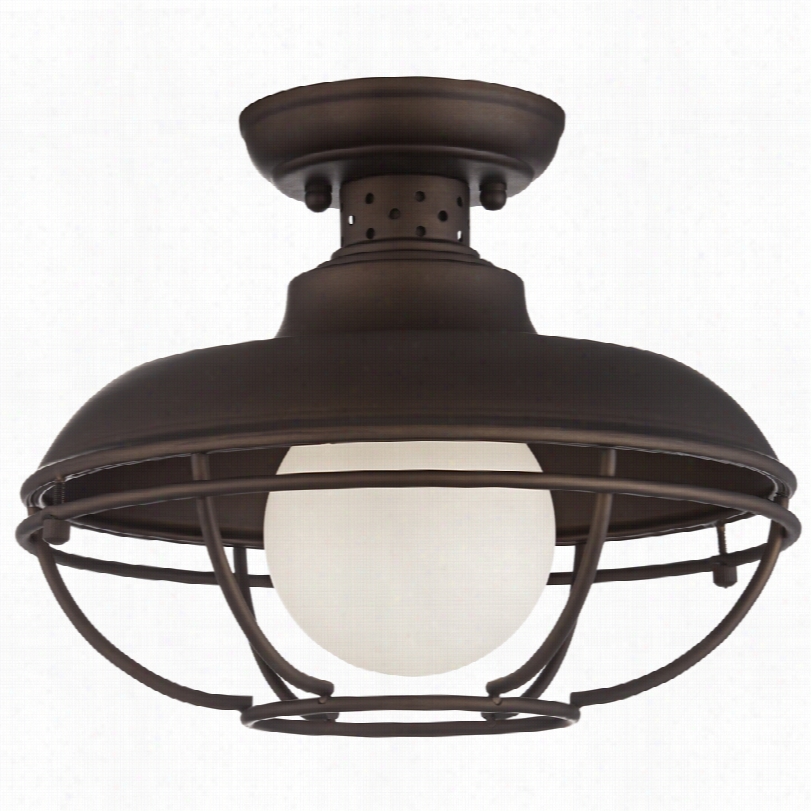 Contemporary Franklin Park Metal Ccage Bronze 12-inch-w Ceiling  Light