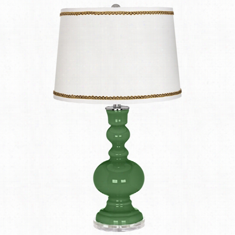 Contemporary Grden Grove Apothecary Table Lamp With Twis Sfroll Trim