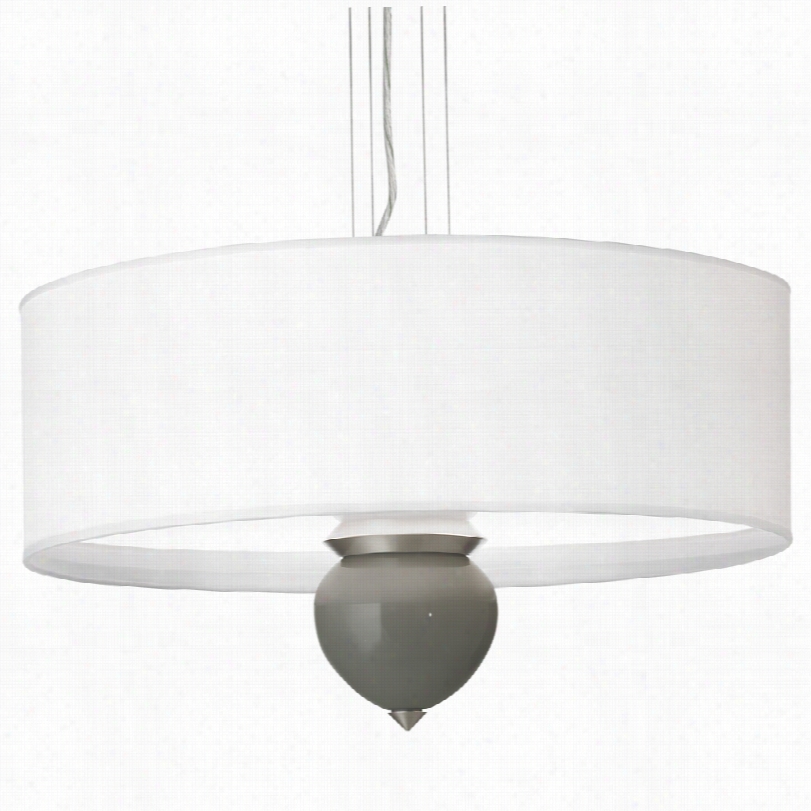 Contemporary Gauntlet Gray Cleo Glass 24-inch-w Pendant Cchandelier