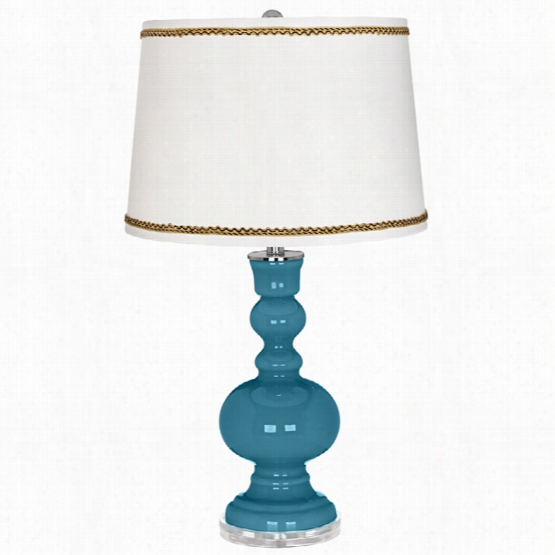 Contemporary Great Falls Apothecary Table Lamp With Twist Scroll Trim