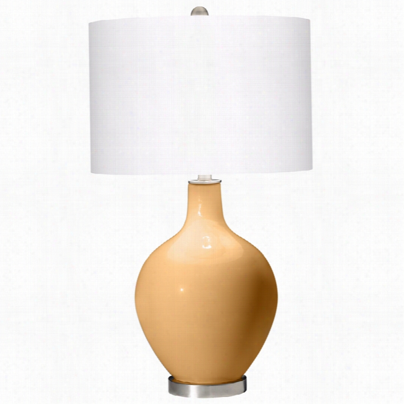 Contemplrary Harvest Gold 28-inch-h Ovo Table Lamp