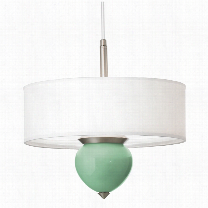 Contemporary Hemloc Kgreen Cleo Glass 16-inch-w Pendant Chandelier