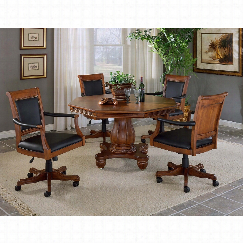 Contemporary Hillsdale Kingston 5-piece Game Table And Chair Immovable