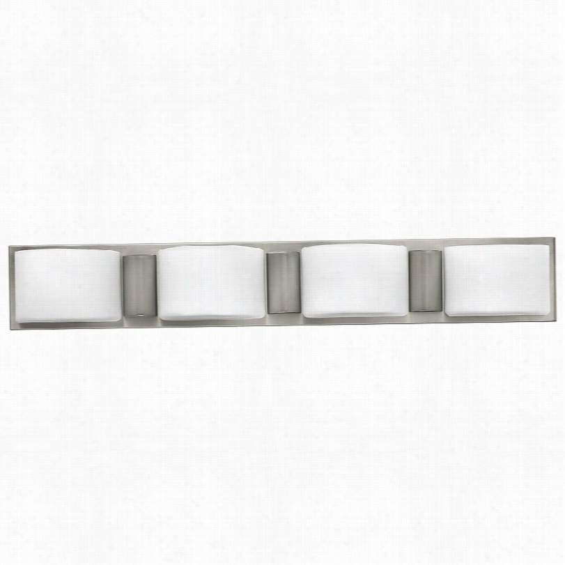 Contemporary Hinkley Dar Ia Moder N Brushed Nickel Bath Llight