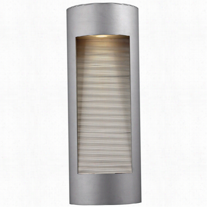 Contemporary Hinkley Luna Titanium 24-inch-h Modern Outdoor Wall Light