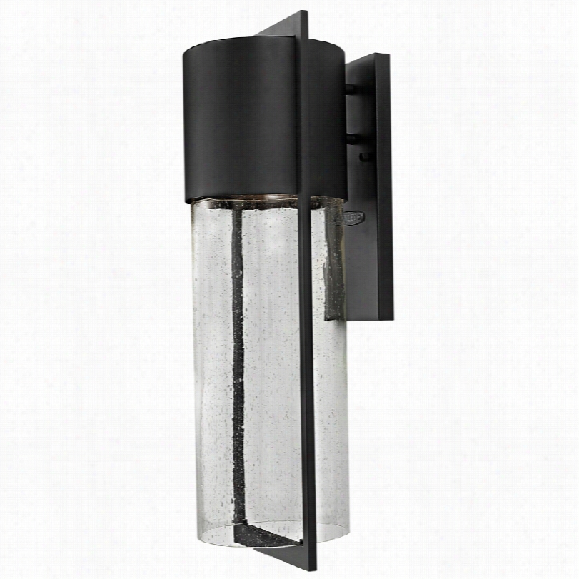 Contemporary Hinkley Shrlter Black Led Outdoor Wall Light