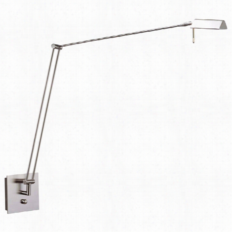 Contemporary Holtkoetter Bernie Series Nickel Modern Swing Arm Wall Lamp