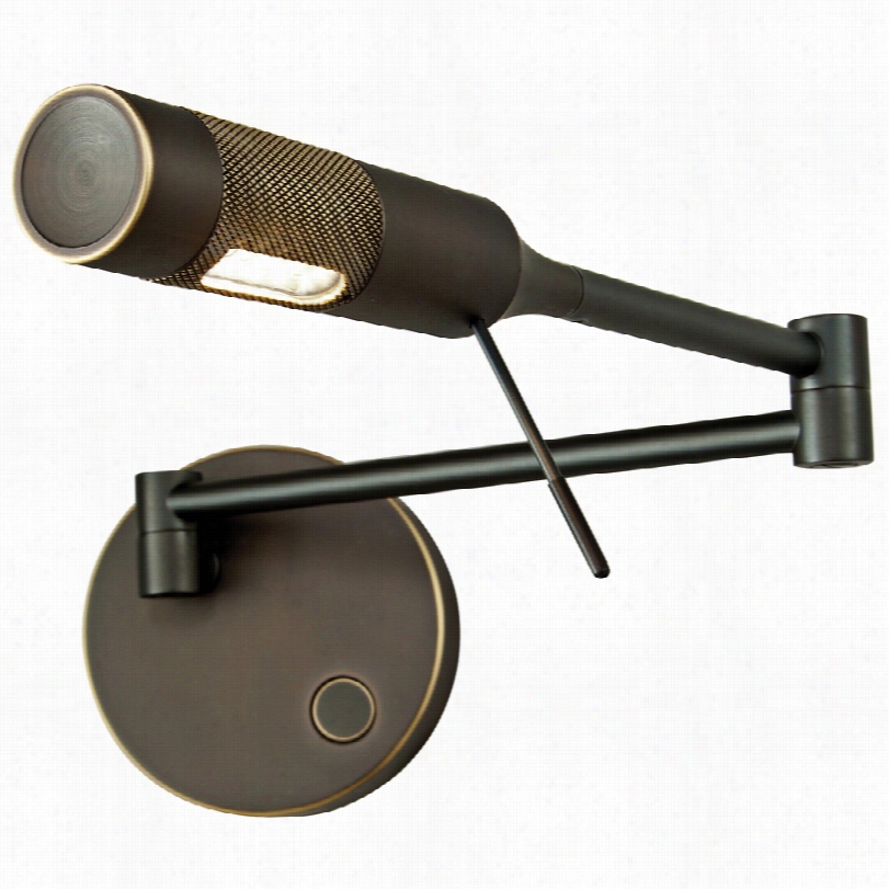 Contemporary  Holtkoetter Cleo Led Old Bronzze Lwft Swing Arm Wall Lamp