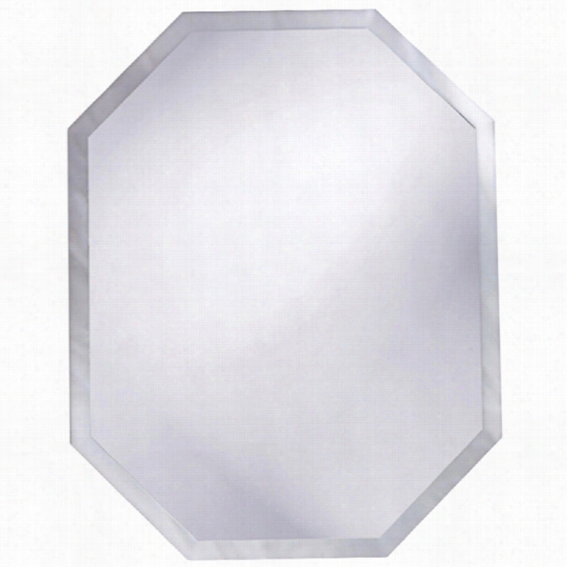 Contemporary Howard Elliott Octagonal Wall Mirror-28x22