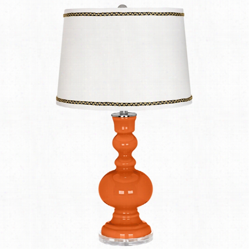 Contemporary Invigorate Apothecary 30-inch-h Table Lamp Attending Ric-rac Trim