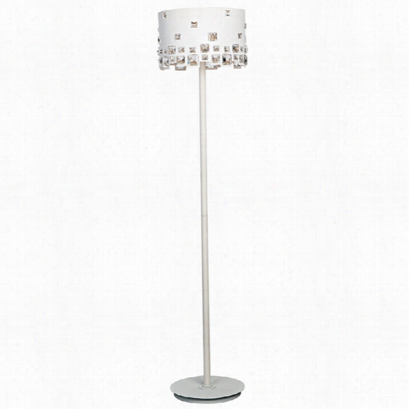 C Ontemporary Issabella Crystal White 63-inch-h Lite Source Floor Lamp