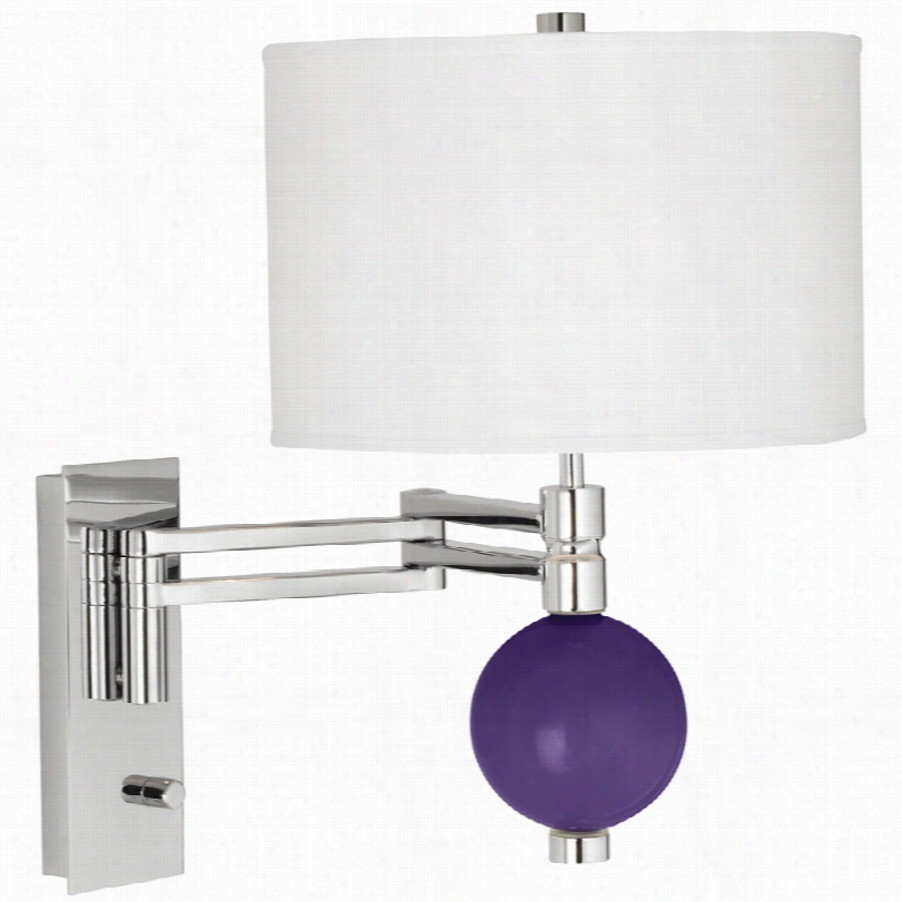 Contemporqry Izmir Purple Niko18-inch-h Swing Arm Wall Lamp