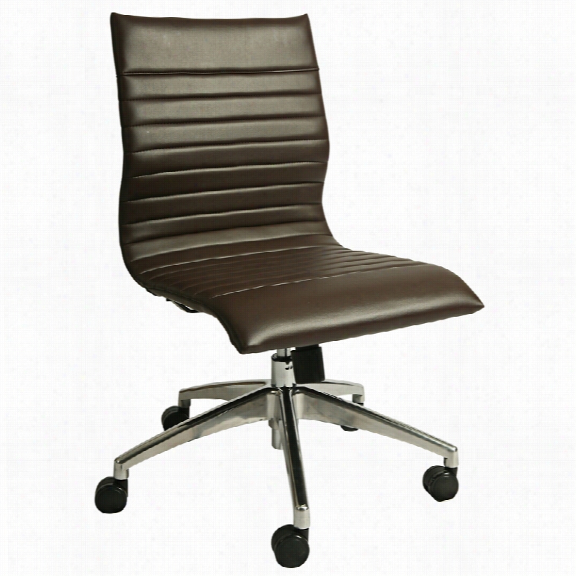 Contemporary Janette Faux Leather Espresso Adjustable Office Chair