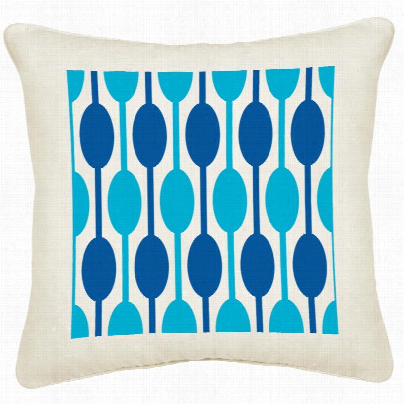 Contemporary Jet Set Cream Canvas Pillow