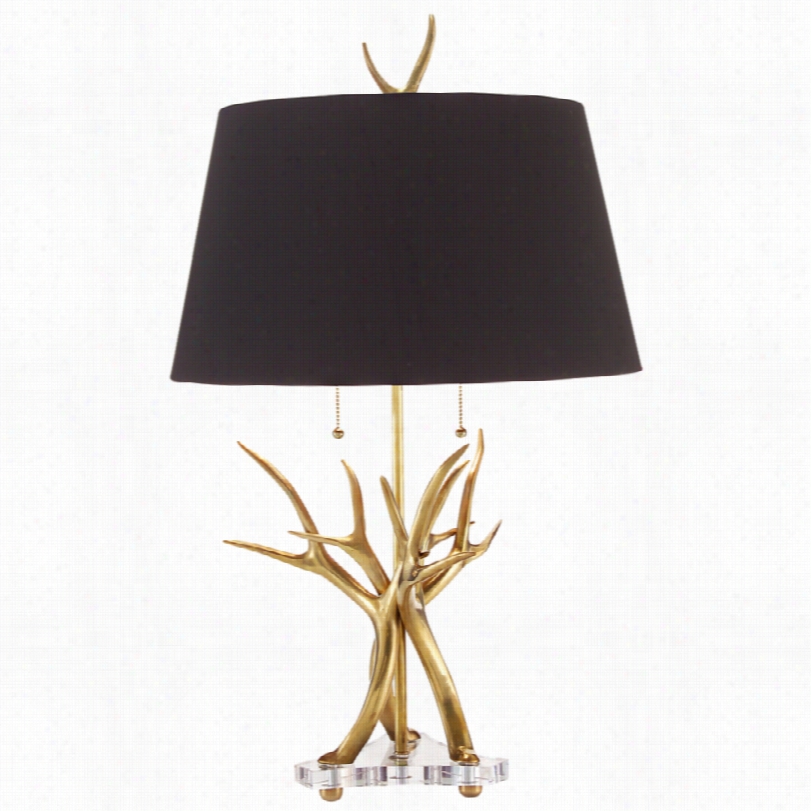 Contemporary John Richard Ahtler Brass 32 1/2-inch-h Modern Table Lamp