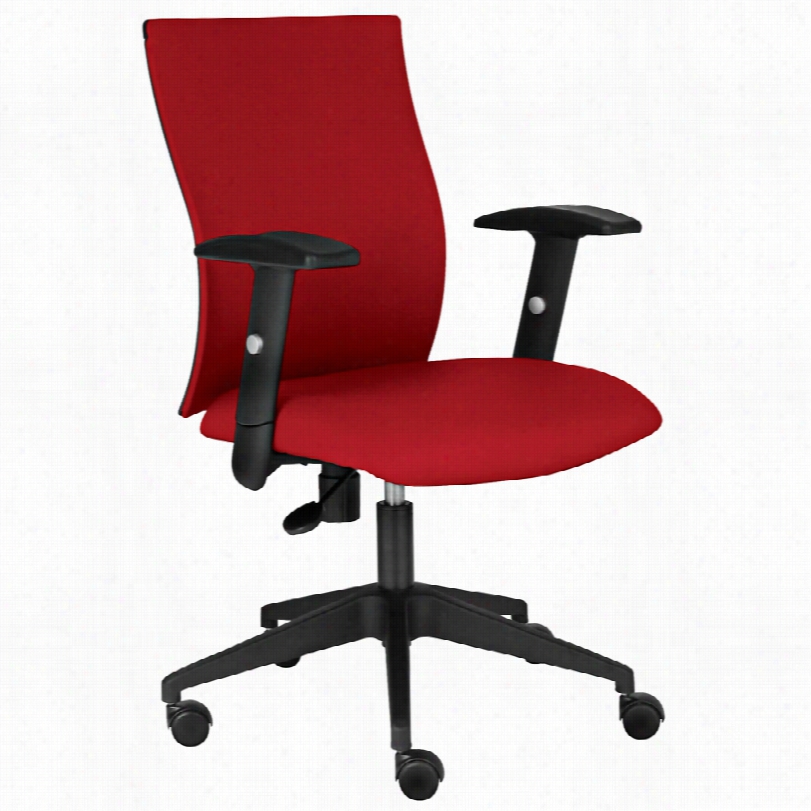 Contemporary Kaja Contemporary Red 20-inchh-w Office Arm Chari