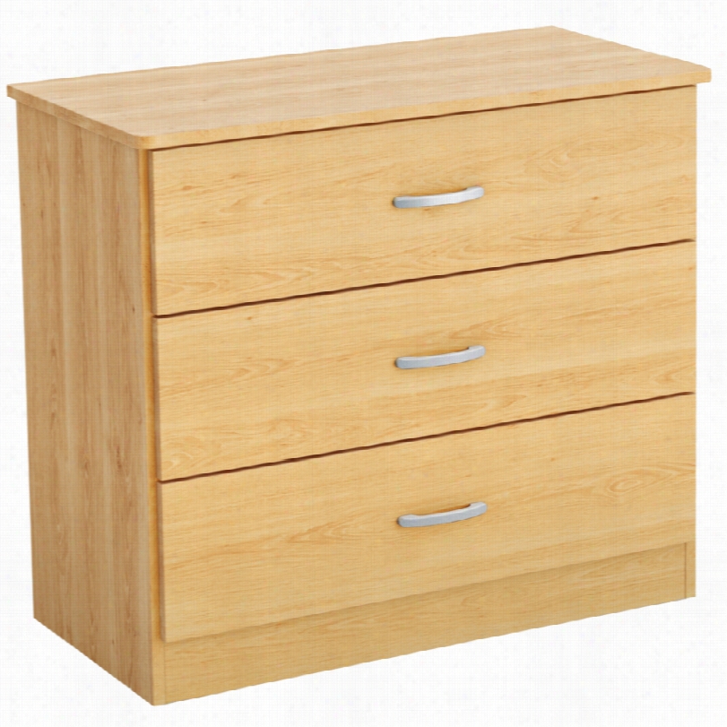 Contemporary Libra Modern Natural Maple 3-drawer Chest