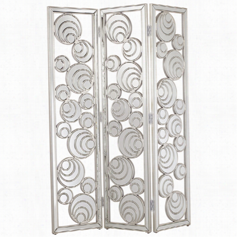 Contemporary Lina Soft And Clear  Leaf Mirrored Contemporaryy Rom Divider Screen