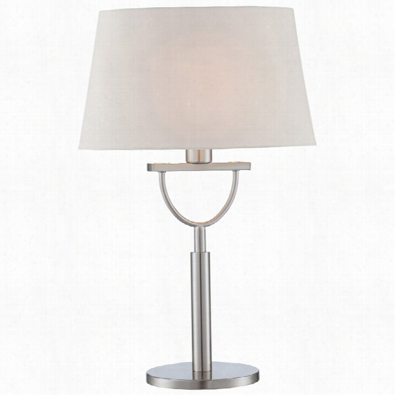 Co Ntemporary Lite Source Cargan Satin Chrome Metal Table Lamp