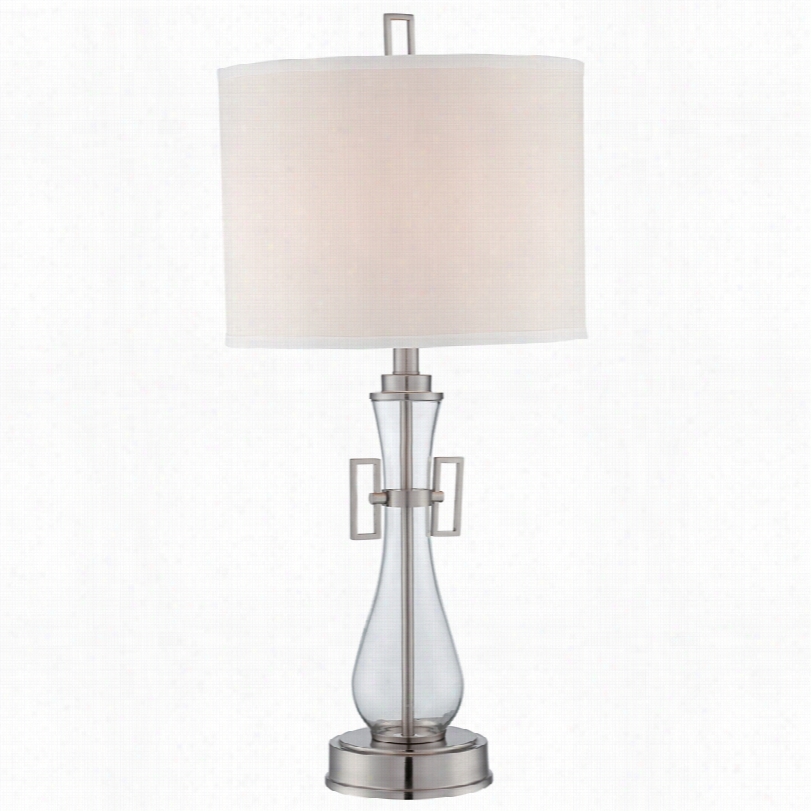 Conetmporary Lite Source Dyane Clear Glass  29 1/2-inch-h Table Lamp