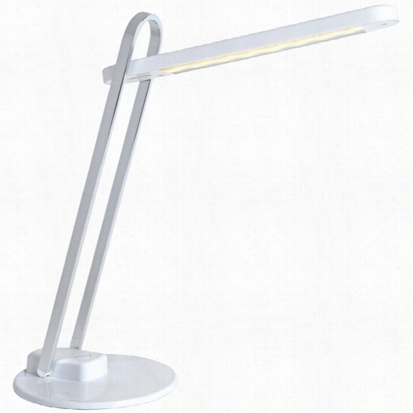 Contemporarylite Source Jav A Chrome White 20-inch-h Ed Desk Lamp