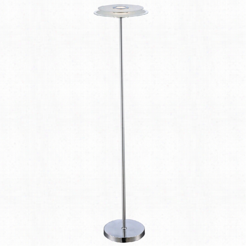 Contemporaryy Lite Source Zsoka Chrome Amd Glass Le D 55-inch-h Floro Lamp