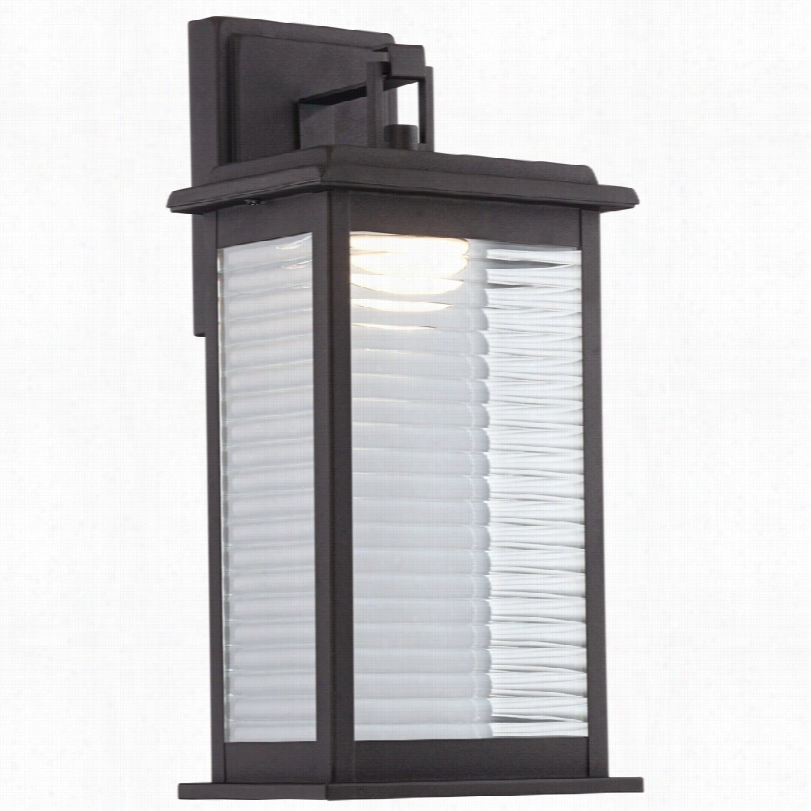 Cotnemporary  Marguerite  Black 14 3/4-inch-h Led Exterior Wall Light