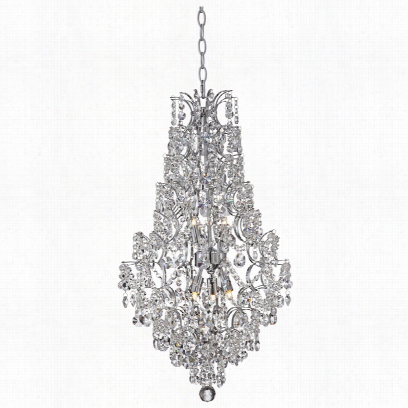 Contemporary Marilyn Chrome Crystal18 1/4-inch-w Chandelier