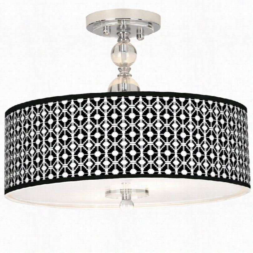 Contemporary Matriz 16-inch-w Semi-flush Ceiling Light